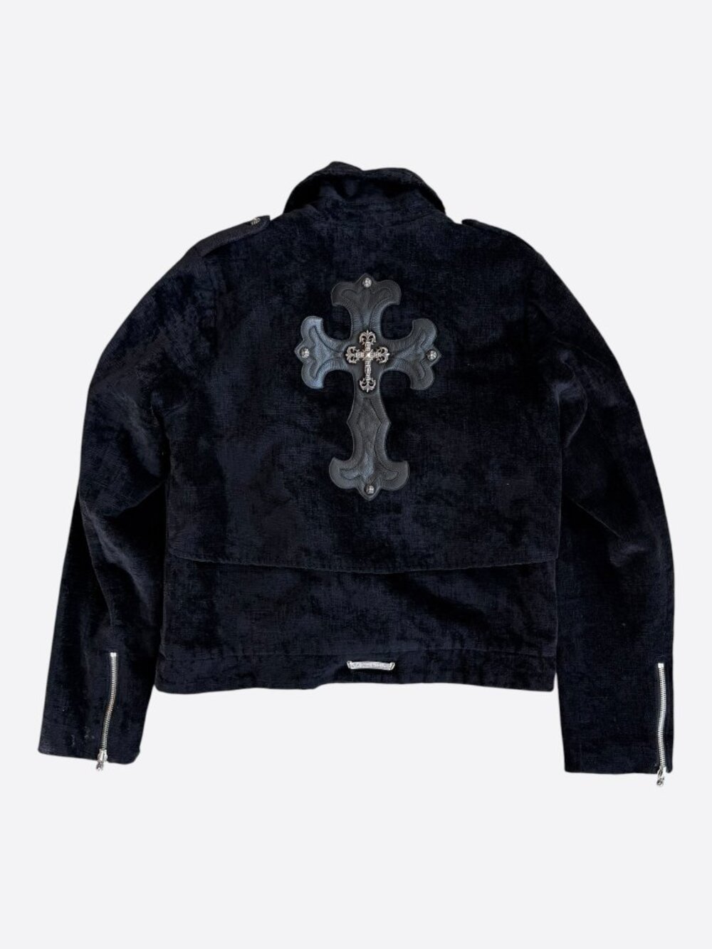 Chrome Hearts Black Filigree Cross Patch Corduroy Jacket